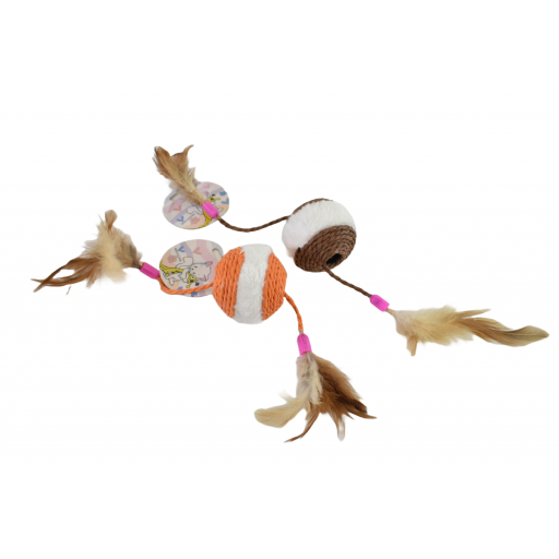 Pelota de juguete con pluma para mascota 40cm