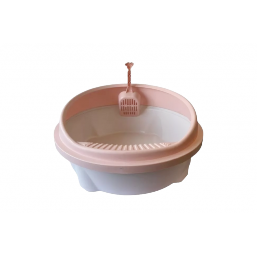 Arenero circular para gato con pala 48x45x25cm