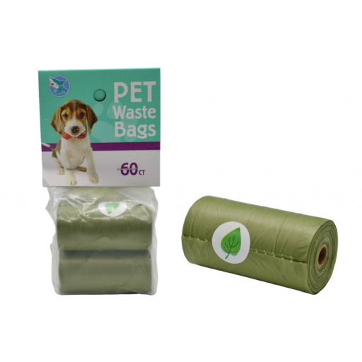 Bolsas biodegradables para mascotas x4 rollos 60 unidades