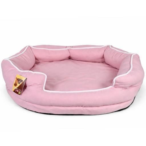 Cama para mascotas rosada 70x60x20cm.